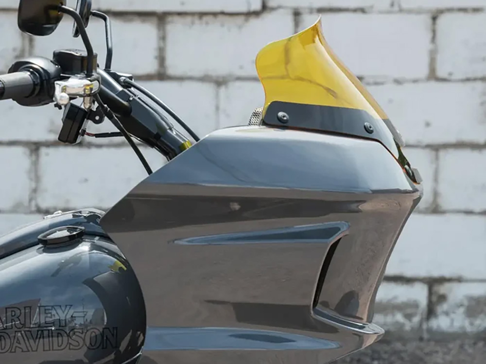 6in. Flare Windshield - Yellow. Fits Low Rider ST 2022up - Klock Werks