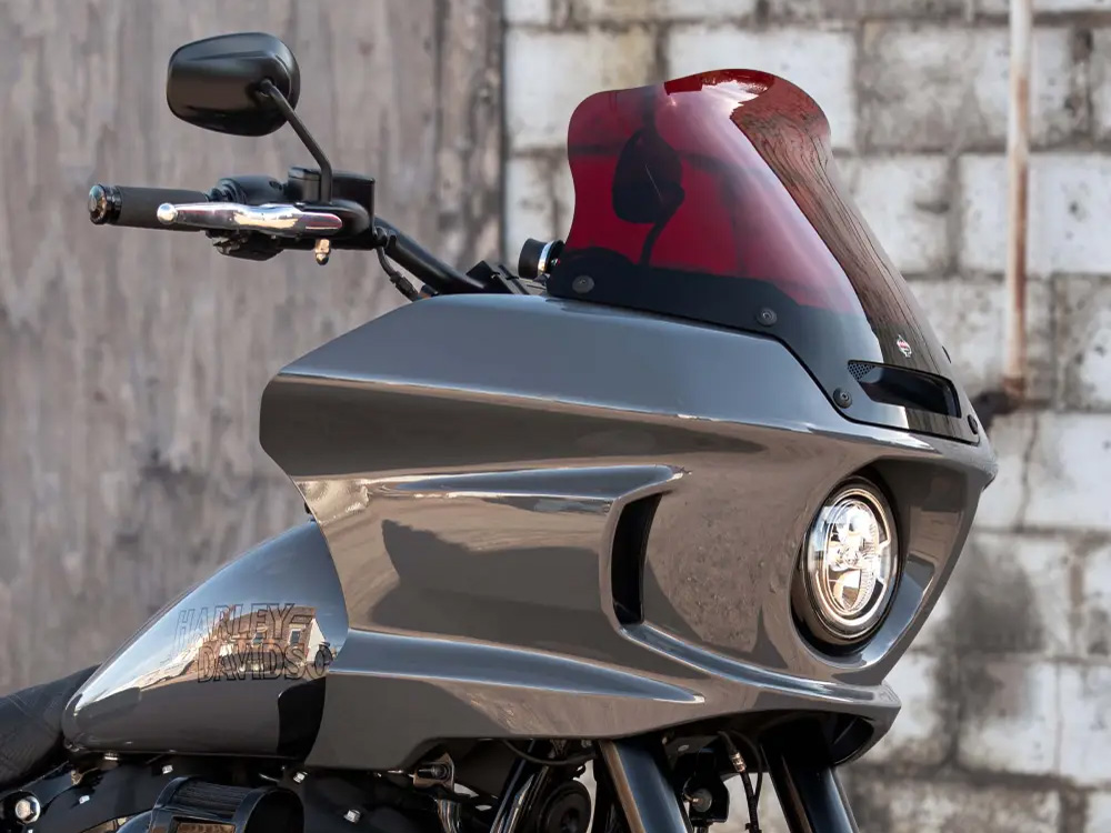 8in. Flare Windshield - Red. Fits Low Rider ST 2022up