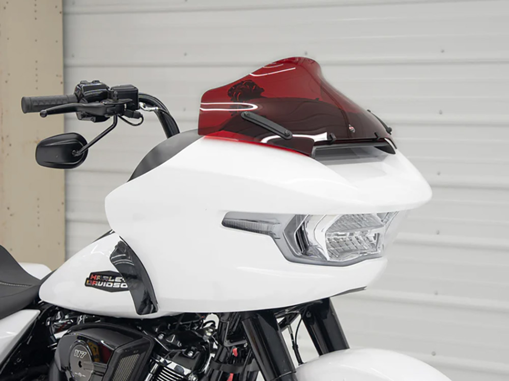 KLOCK WERKS 10in. Sports Flare Kolor Windshield - Red. Fits CVO Road Glide 2023up & Road Glide 2024up