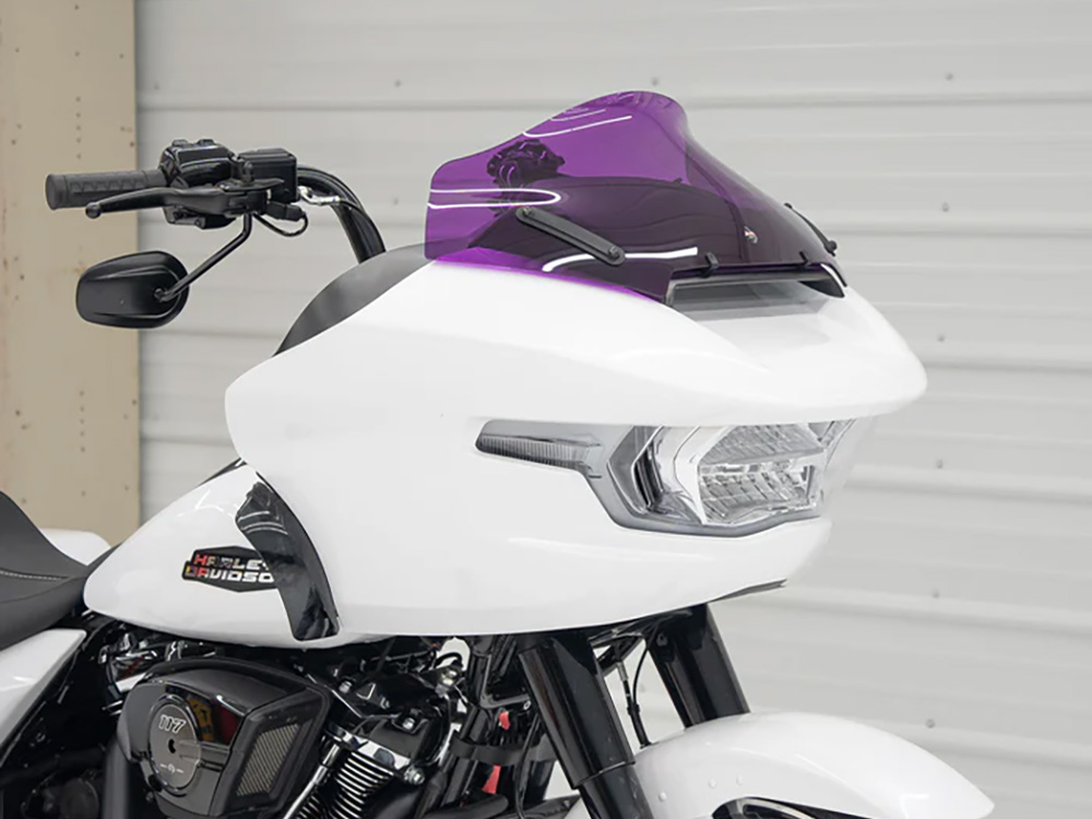 KLOCK WERKS 10in. Sports Flare Kolor Windshield - Purple. Fits CVO Road Glide 2023up & Road Glide 2024up