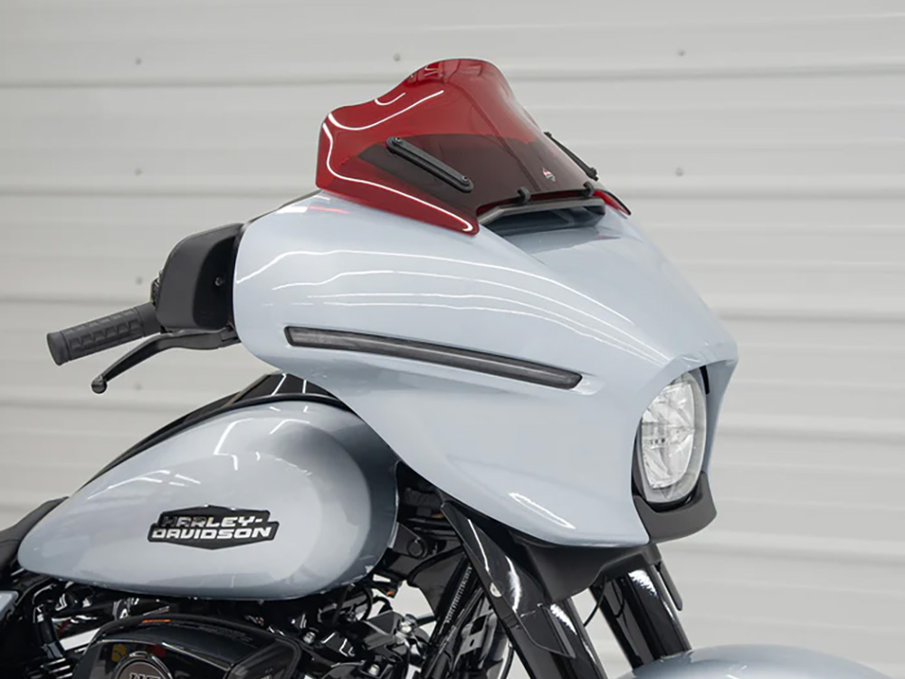 KLOCK WERKS 8in. Flare Kolor Windshield - Red. Fits CVO Street Glide 2023up & Street Glide 2024up