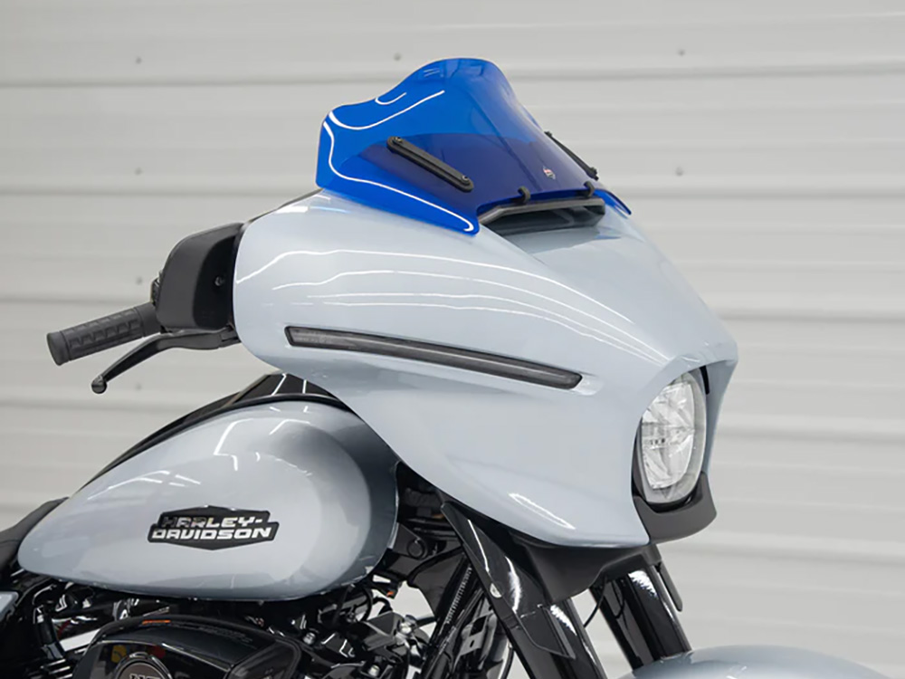 KLOCK WERKS 8in. Flare Kolor Windshield - Blue. Fits CVO Street Glide 2023up & Street Glide 2024up