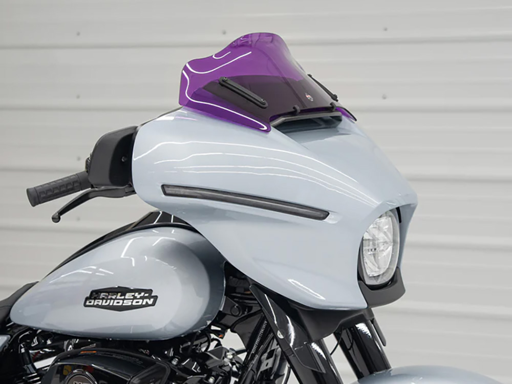 KLOCK WERKS 8in. Flare Kolor Windshield - Purple. Fits CVO Street Glide 2023up & Street Glide 2024up