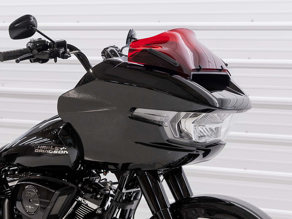 KLOCK WERKS 8in. Sports Flare Kolor Windshield - Red. Fits CVO Road Glide 2023up & Road Glide 2024up
