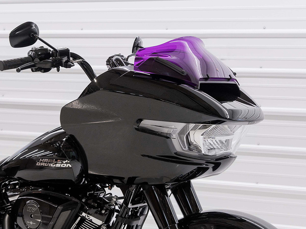 KLOCK WERKS 8in. Sports Flare Kolor Windshield - Purple. Fits CVO Road Glide 2023up & Road Glide 2024up