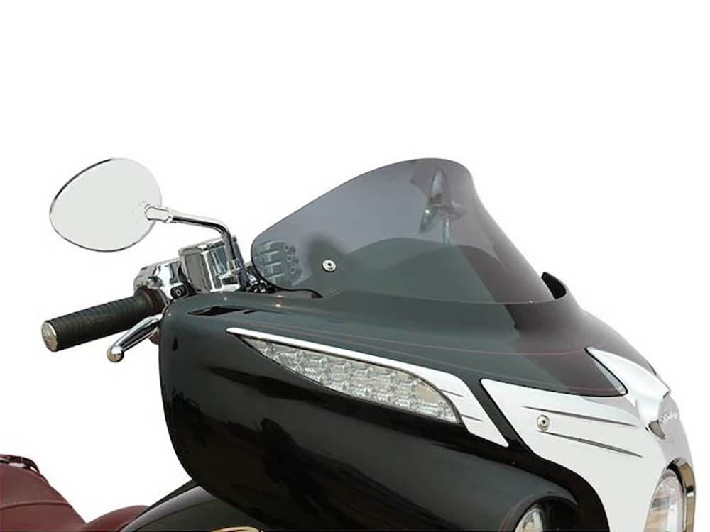 10in. Flare Windshield - Dark Smoke Tinted. Fits Indian Touring 2014up