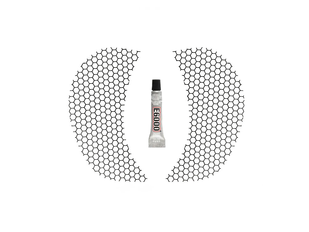 Honeycomb Fairing Vent Screen - Black. Fits Road Glide 2015-2023