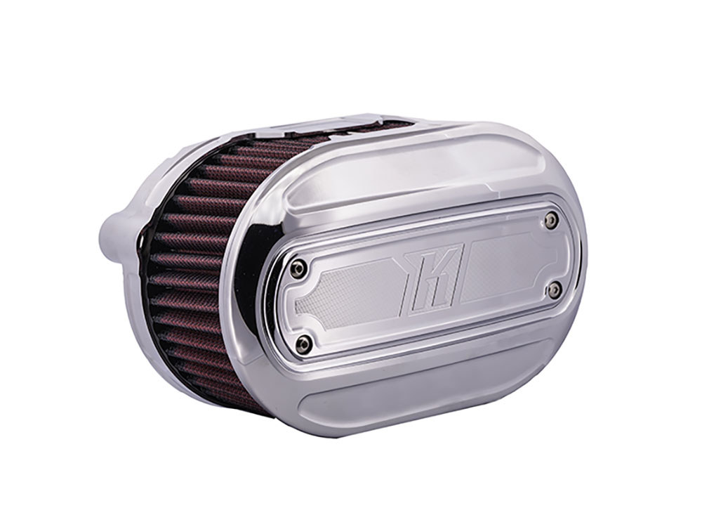 Oval Air Cleaner Kit – Chrome. Fits Milwaukee-Eight 2017up
