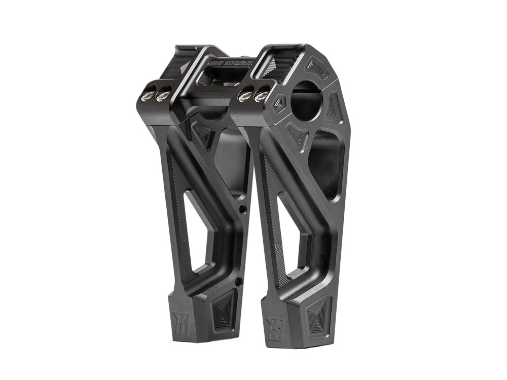 6in. Straight Fastback Risers – Black.
