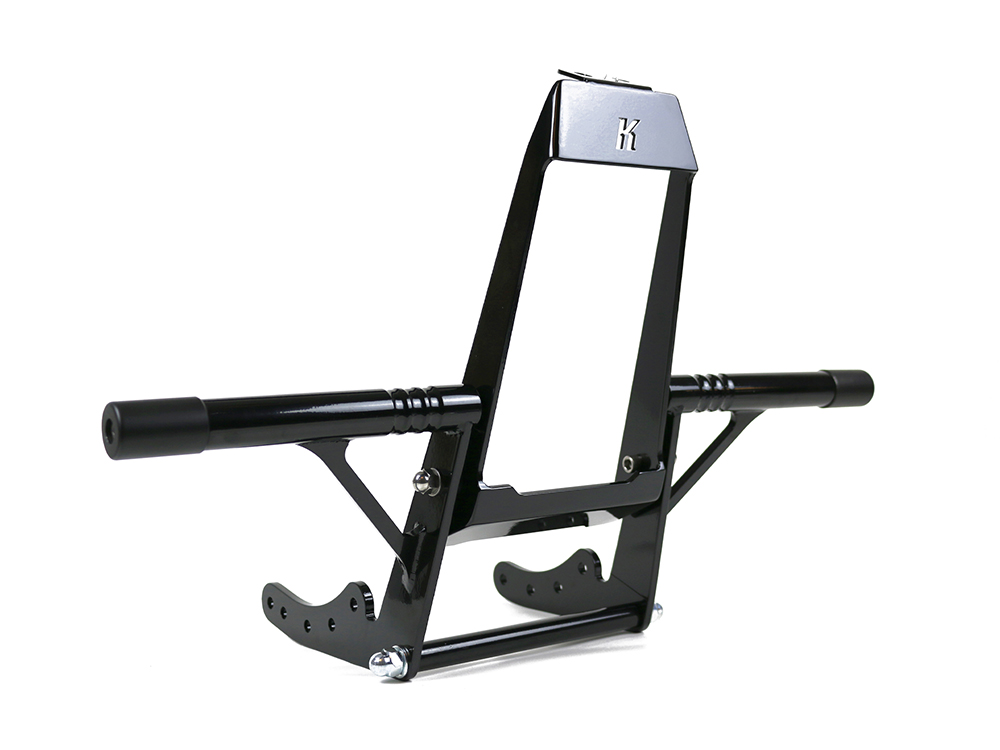 Front Engine Guard Crash Bar - Black. Fits Softail 2018-2024