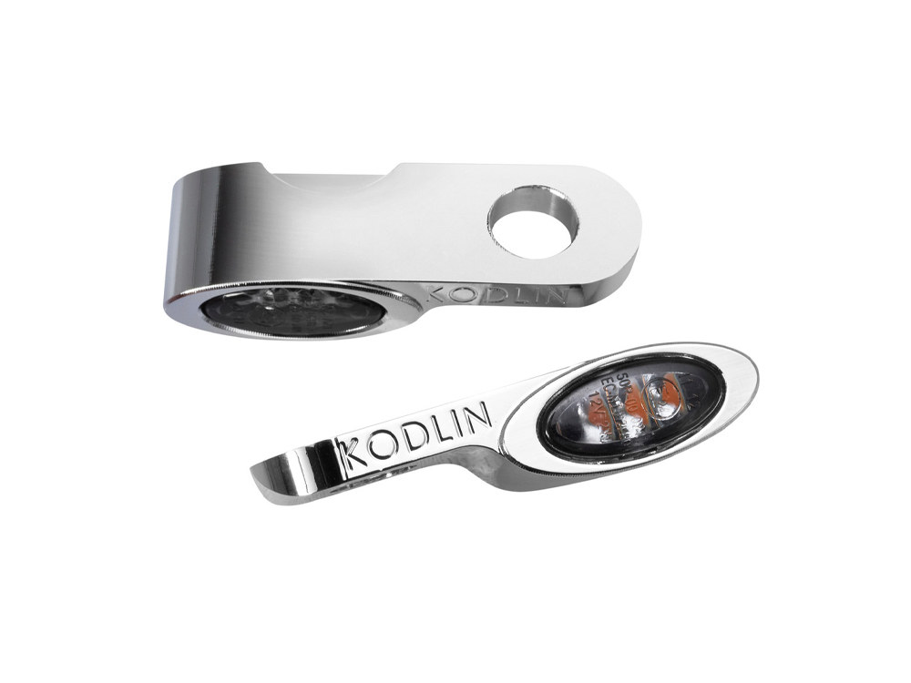 Elypse Under Perch DRL Turn Signals – Chrome. Fits Most Models with Cable Clutch.