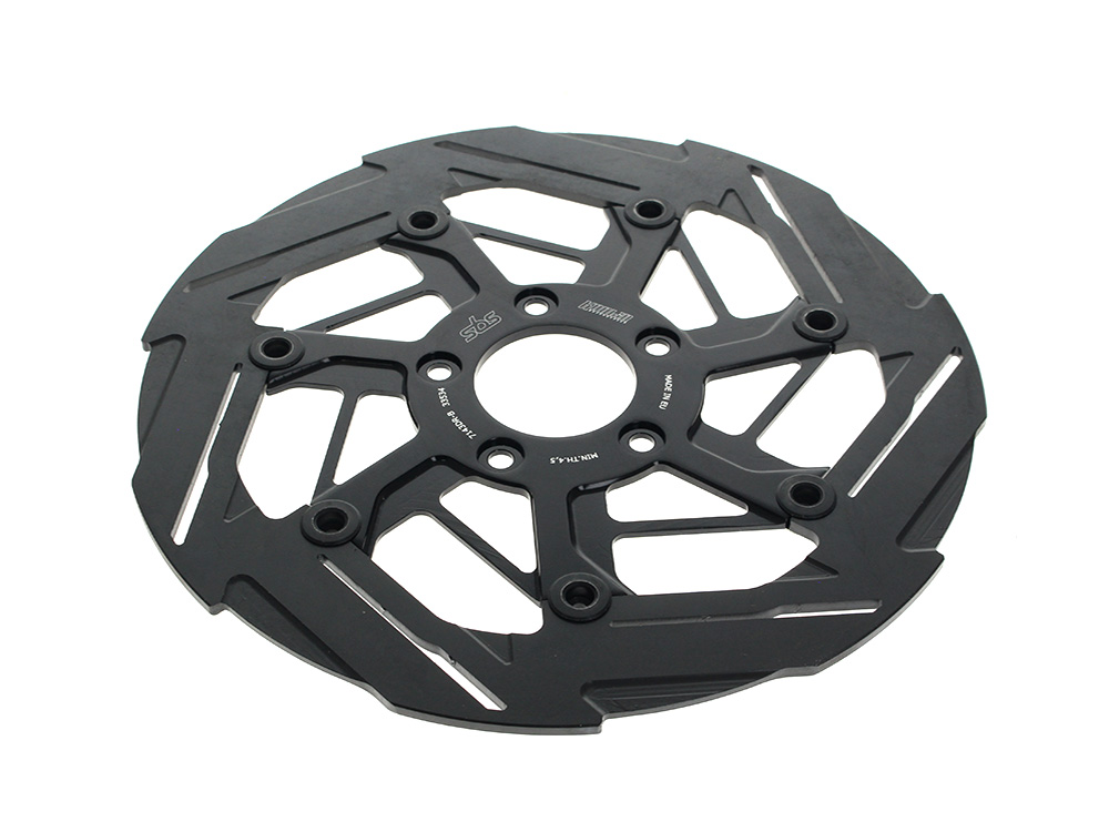 11.8in. Right Hand Front 7-Spoke Disc Rotor - Black Band & Black Carrier.