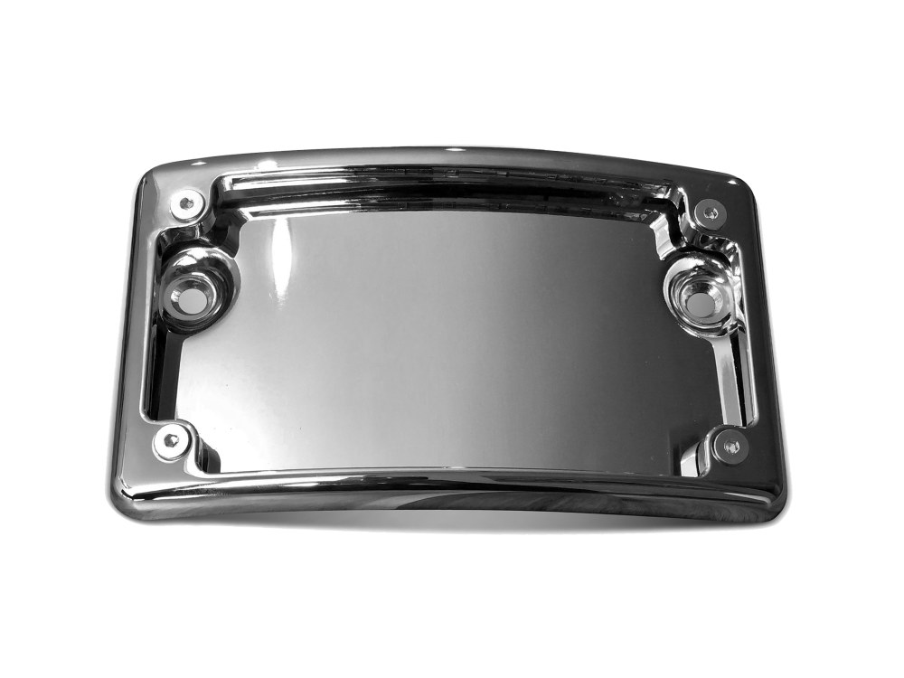 Curved LED Number Plate Kit – Chrome. Fits most Touring 2013up.