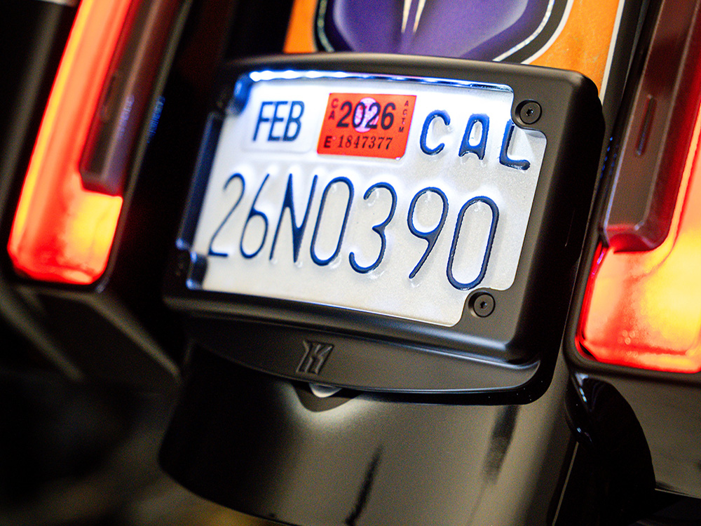 KODUSA Curved Radius Number Plate Kit - Black. Fits CVO Touring 2023up & Street Glide & Road Glide 2024up