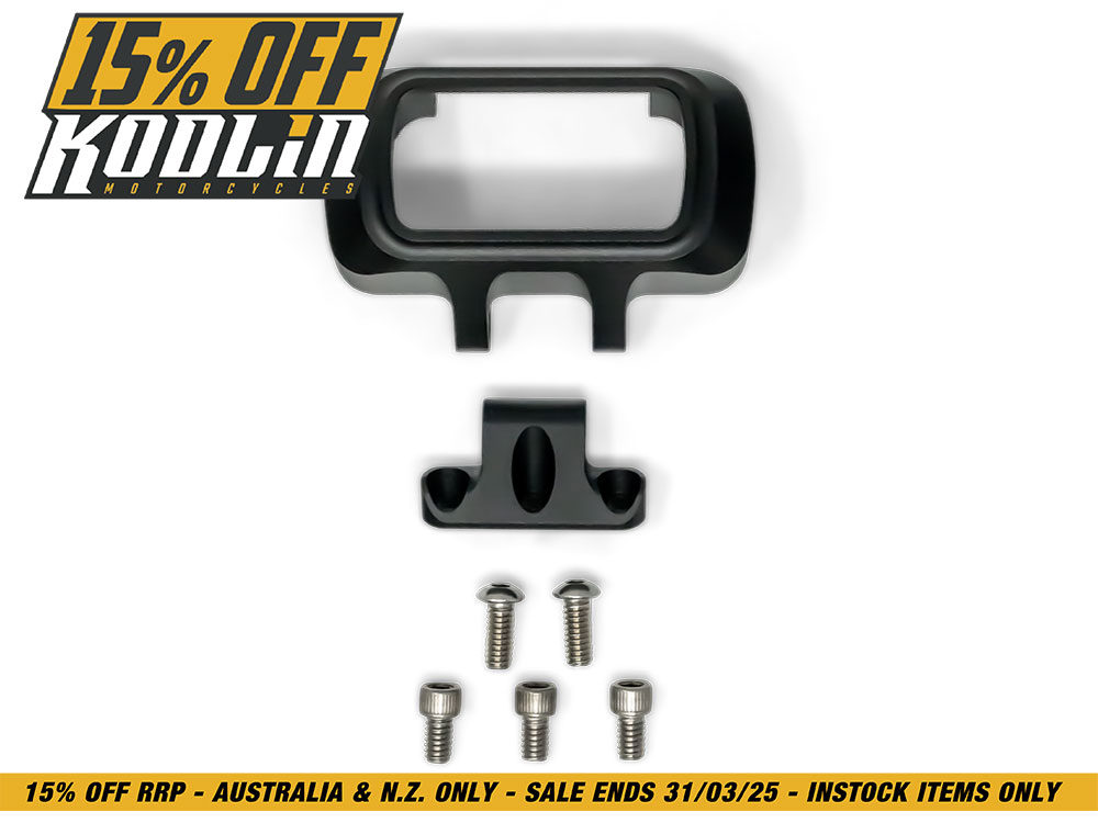 Accent Pro Riser Gauge Housing - Black. Fits Street Bob 2018-24, Lowrider ST 2022-24, 2018-24 Breakout and Softail Standard 2020-2022.