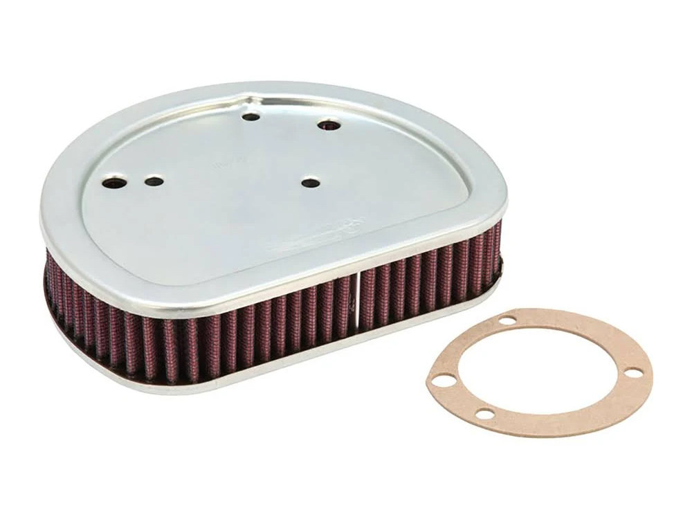 Air Filter Element. Fits Twin Cam with OEM Round Air Cleaner Cover. Crossbones 2008-2011, Blackline 2011-2013, Slim 2012-2017 & Street Bob 2014-2017