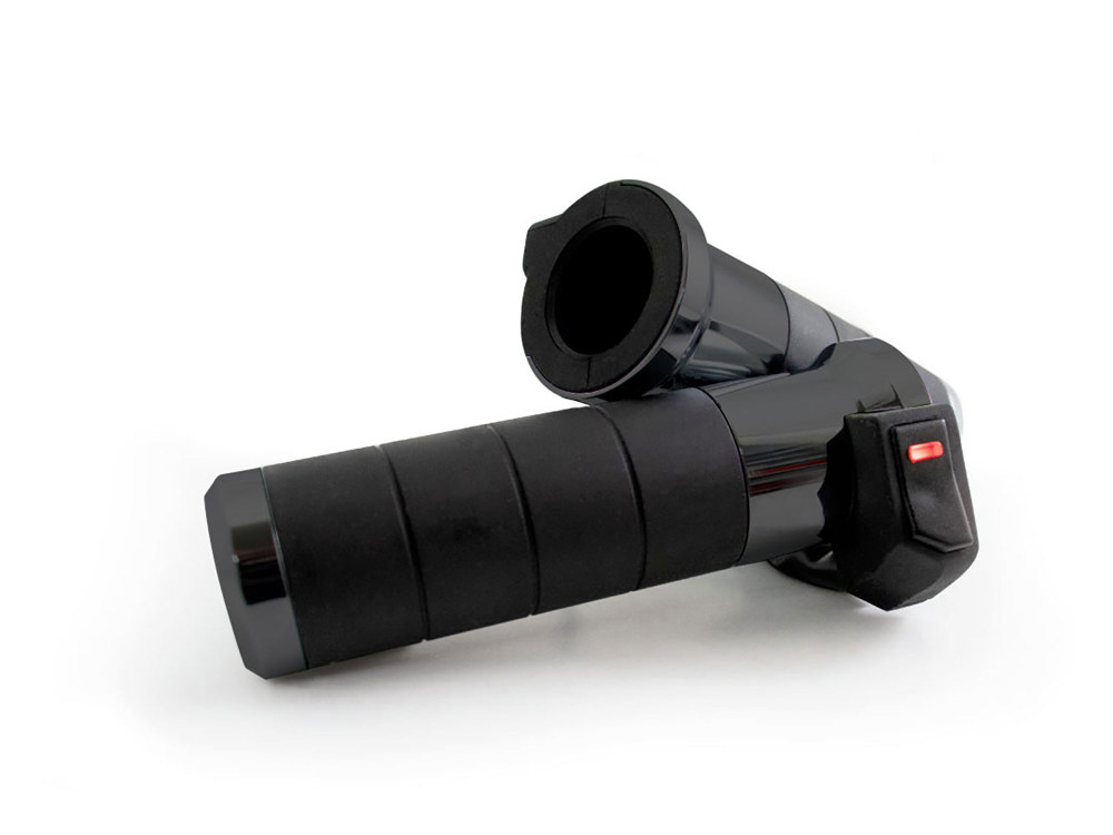 Heated Titan-X Handgrips - Black. Fits Big Twin 2008-2024 with Throttle-by-Wire