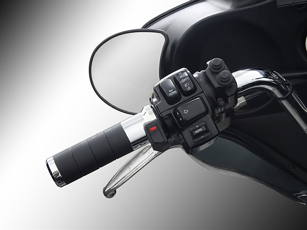 Heated Titan-X Handgrips – Chrome. Fits H-D with Throttle Cable.