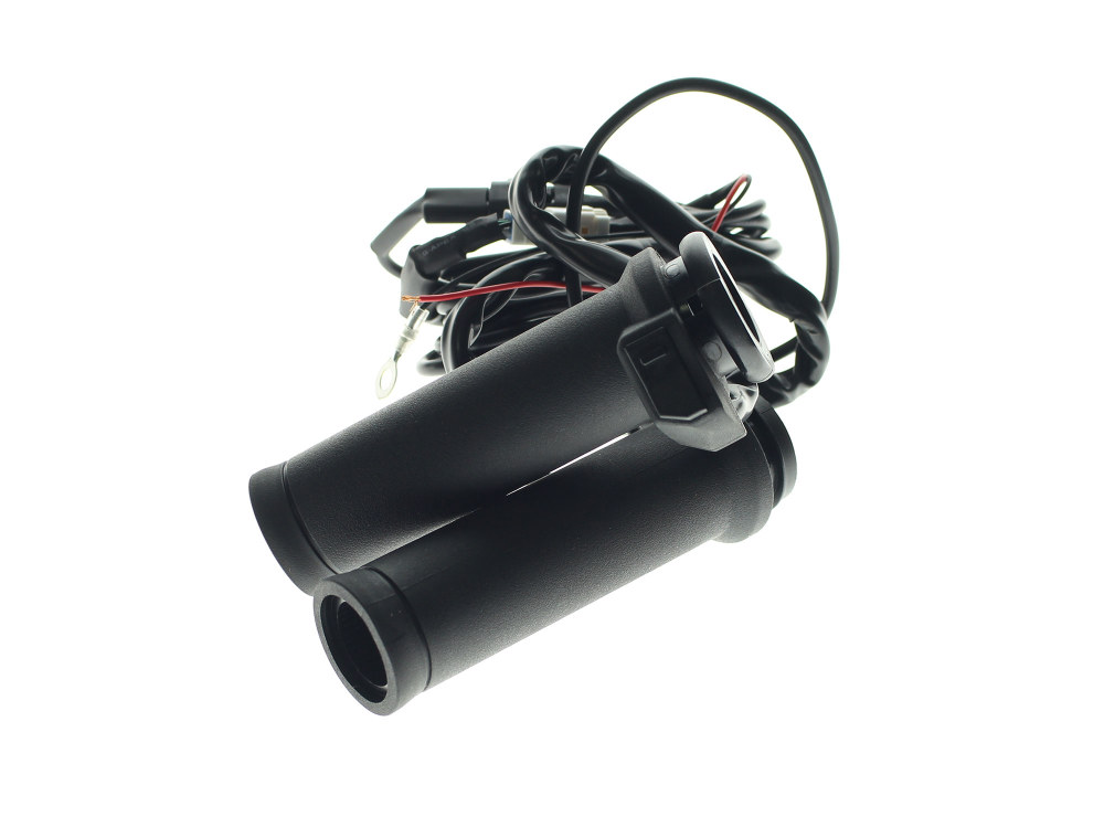 Heated Apollo-X Handgrips - Black. Fits Big Twin 2008-2024 with Throttle-by-Wire