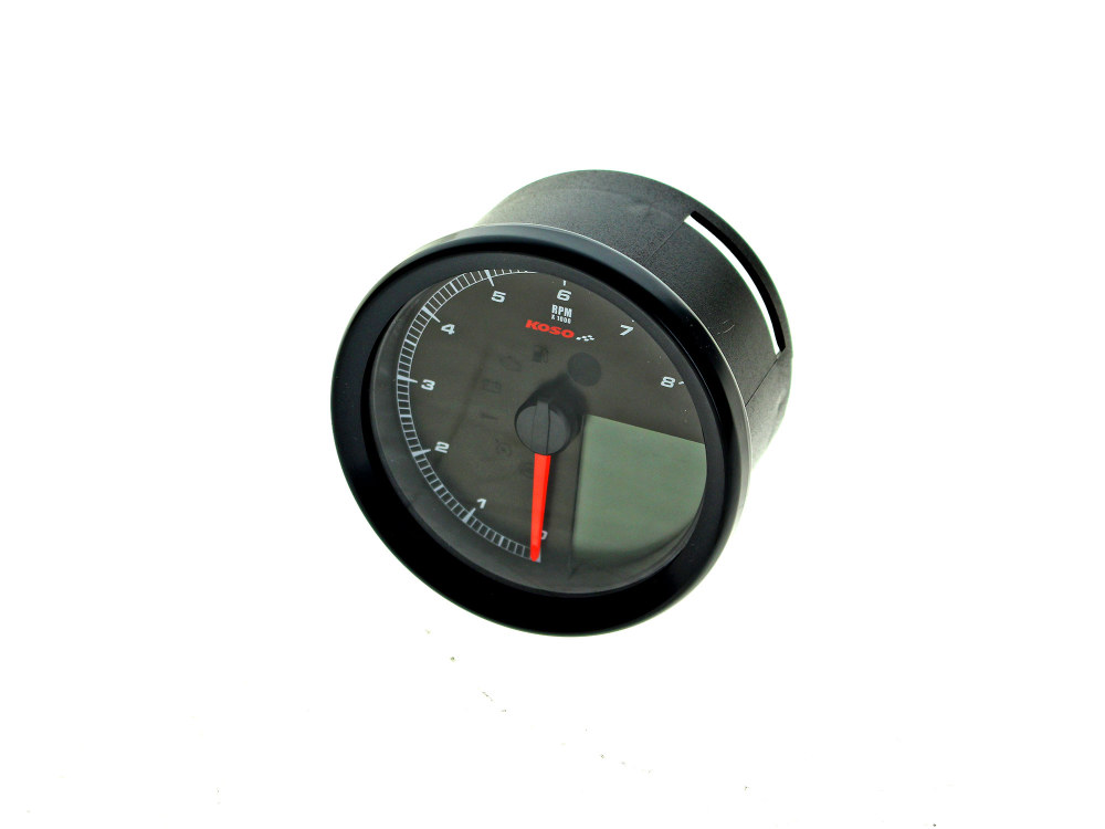 3-3/8in. Round Speedometer with Tachometer – Black. Fits Dyna 2004-2011, Sportster 2004-2013 & Rocker 2008-2010.