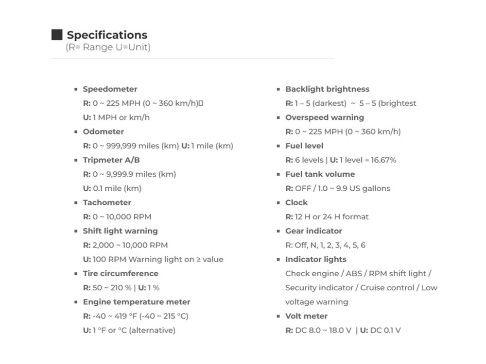 Koso 3-3/8in. Round Speedometer with Tachometer – Black. Fits Dyna 2004-2011, Sportster 2004-2013 & Rocker 2008-2010