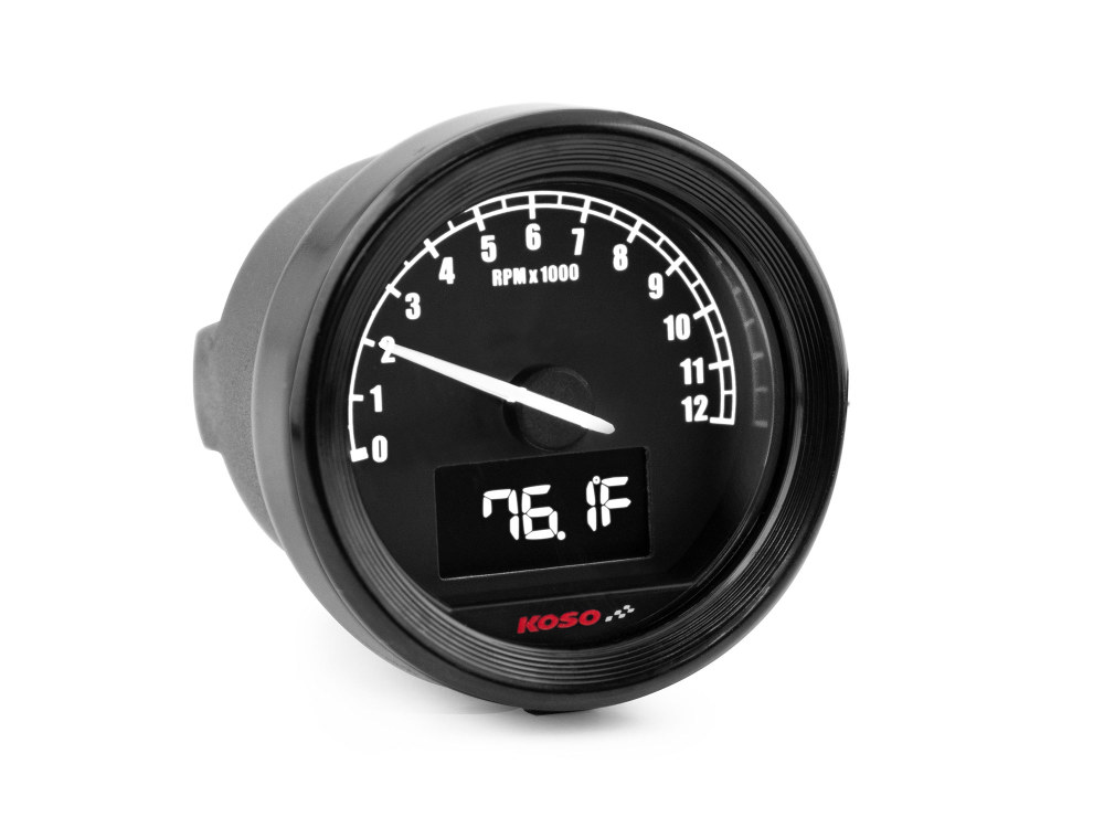 2-3/16in. Digital Tachometer - Black.