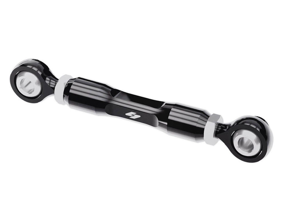 Adjustable Brake Linkage - Black. Fits Softail 2018up with Mid Controls