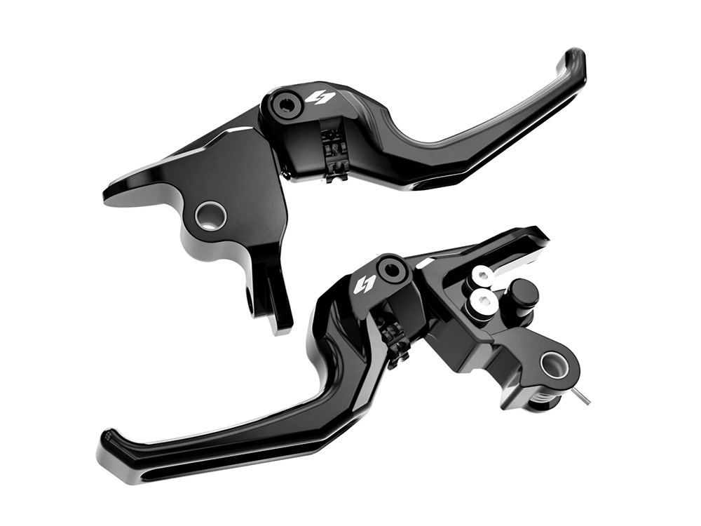 Talon Adjustable Levers - Black. Fits Touring Most 2021-2024 with Cable Clutch - Kraus Moto