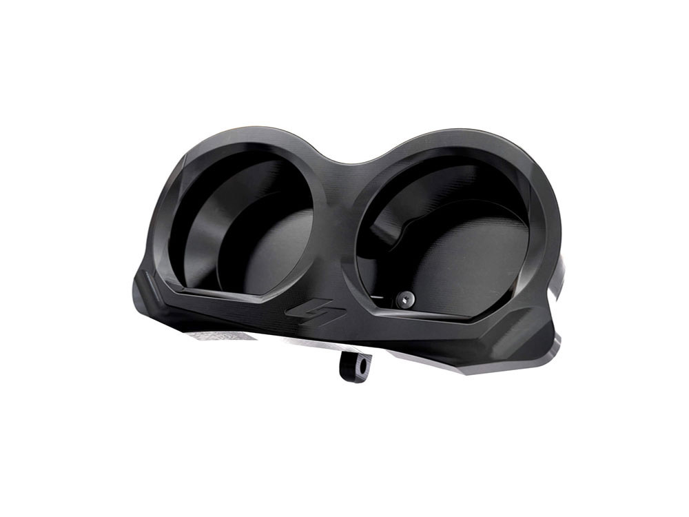 Lux Gauge Housing Relocation Kit - Black. Fits Road Glide 2015-2023