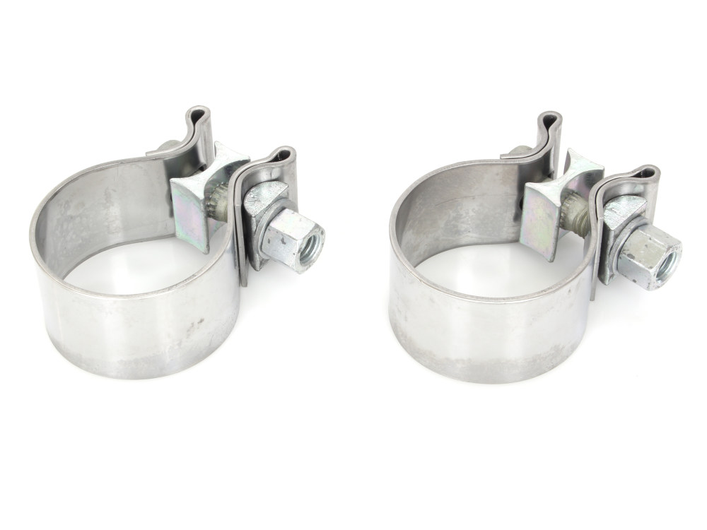 Exhaust Clamps. Muffler to Header. Fits Big Twin 1995-2016 & Sportster 1995-2021.