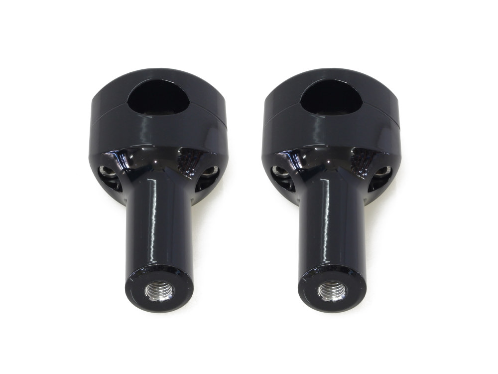 4in. Straight Two Piece Riser Kit - Gloss Black. Fits 1-1/4in. Handlebar