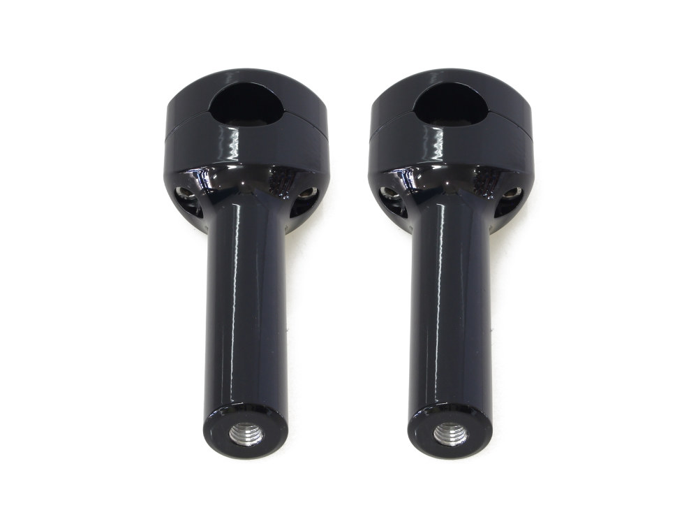 6in. Straight Two Piece Riser Kit – Gloss Black. Fits 1.25in. Handlebar.