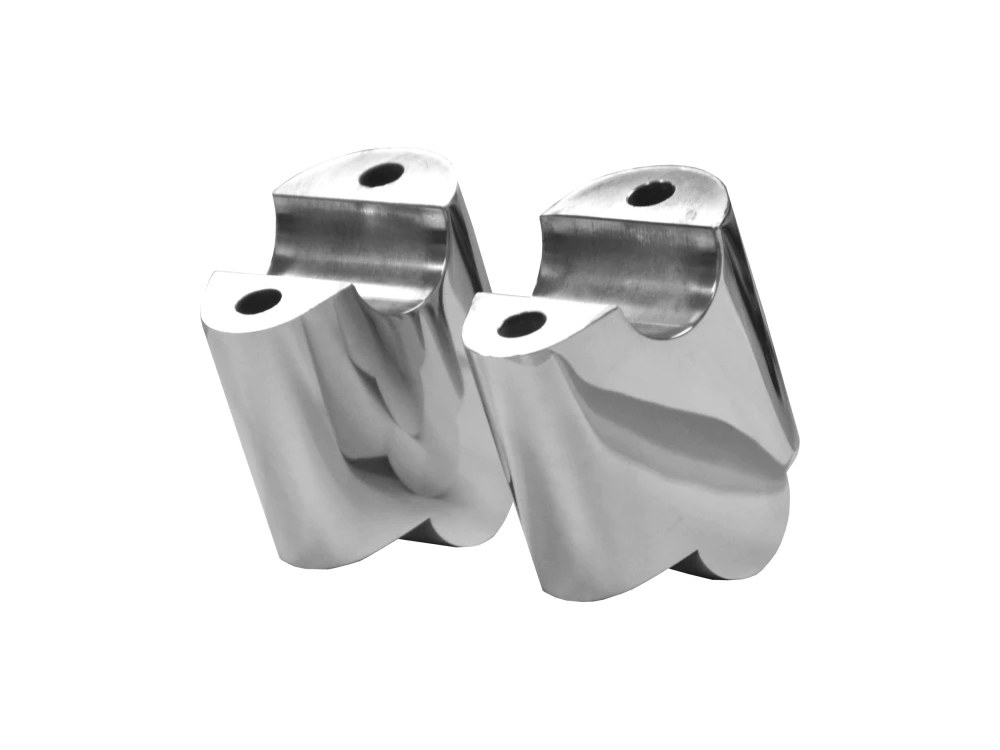 2in. Riser Spacers – Polished. Fits Dyna Street Bob 2008-2012.