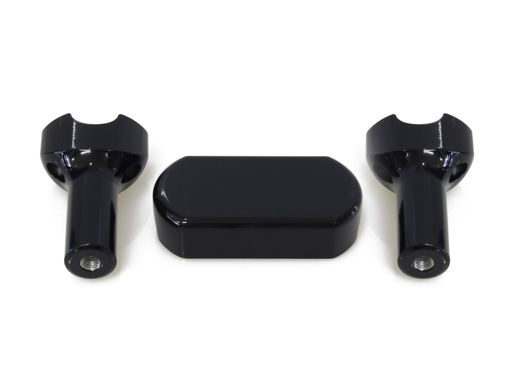 4in. Straight One Piece Riser Kit - Gloss Black. Fits 1-1/4in. Handlebar