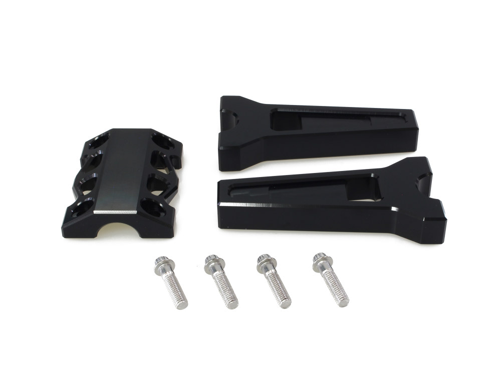 6in. Straight Performance Risers - Black. Fits 1-1/4in. Handlebar