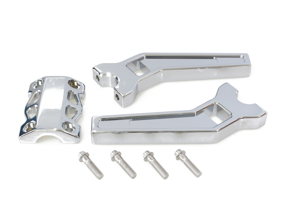 8in. Pullback Performance Risers for 1-1/4in. Bars – Chrome.