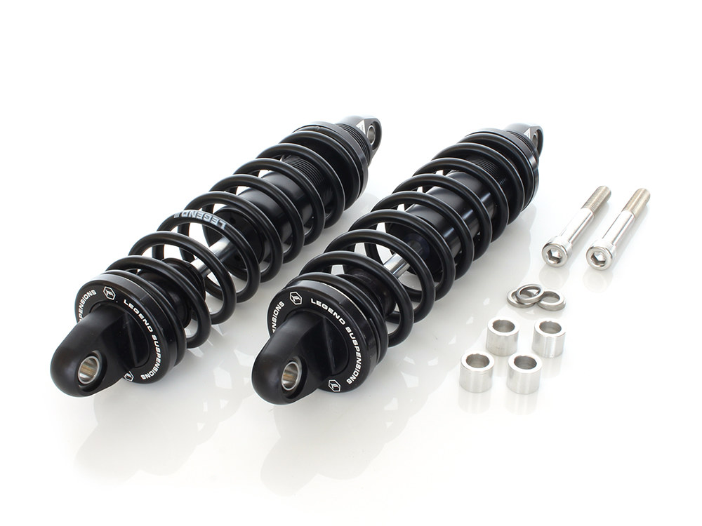 REVO Series, 13in. Rear Shock Absorbers - Black. Fits Dyna 2006-2017.
