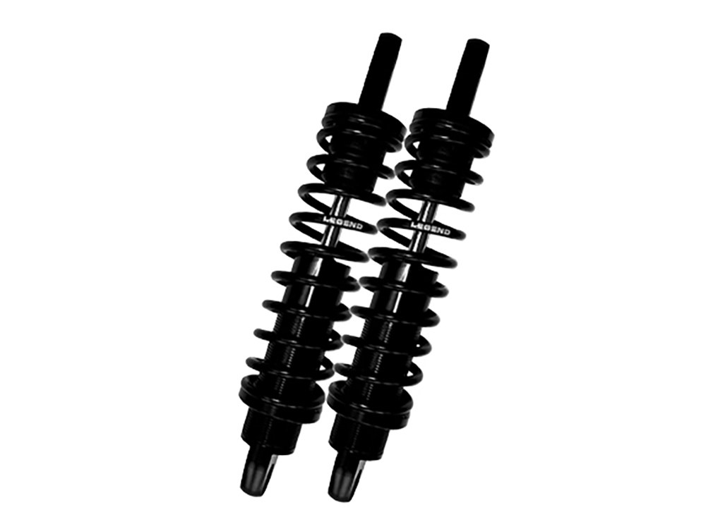 REVO Series, 12in. Heavy Duty Spring Rate Rear Shock Absorbers - Black. Fits Dyna 1991-2017.
