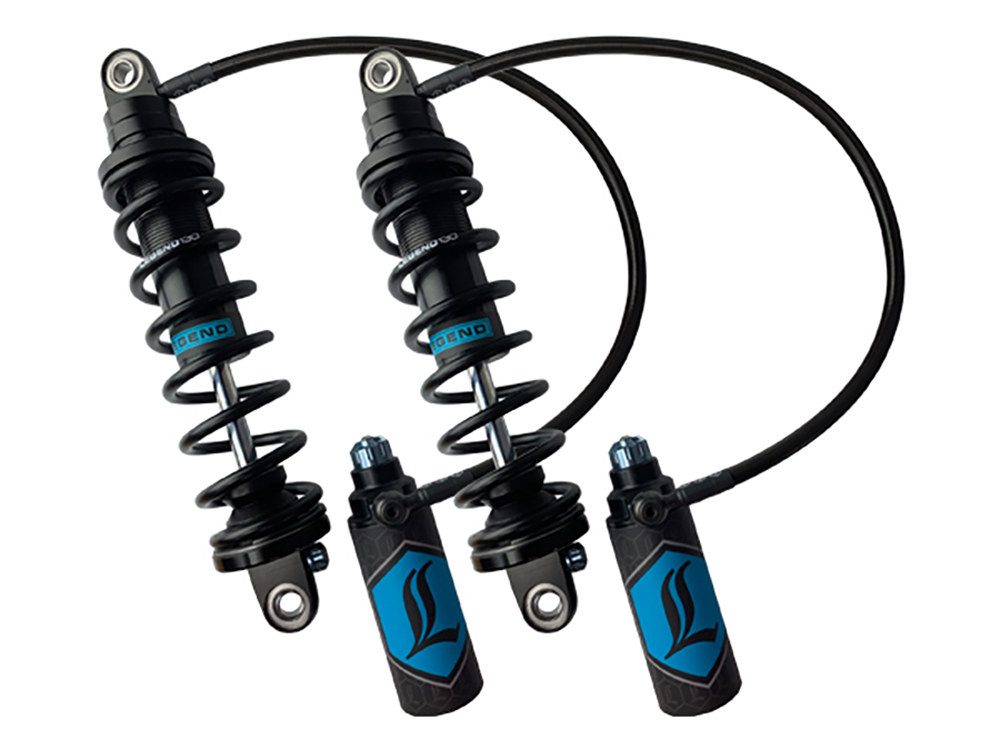 Revo ARC Remote Reservoir Suspension. 13in. Adjustable Rear Shock Absorbers – Black. Fits Touring 2014up.