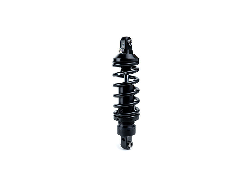 REVO-A Series, 13in. Adjustable Rear Shock Absorbers - Black. Fits Softail 2018-2024