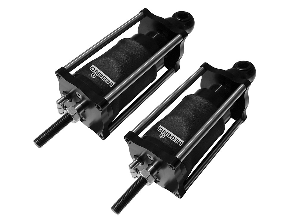 AIR Series, Rear Air Shock Absorbers - Black. Fits Softail 2000-2017.
