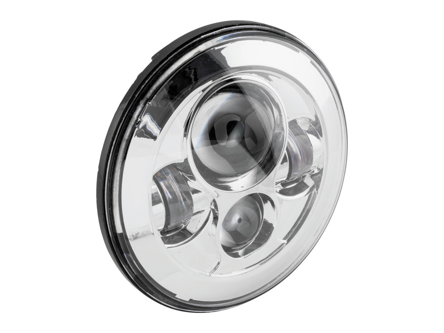 7in. LED HeadLight Insert - Chrome. Fits H-D, Indian Chief Classic & Dark Horse Models with 7in. Headlight.