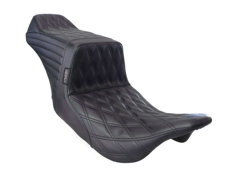TailWhip Dual Seat with Black Double Diamond Stitch. Fits Touring 2008-2023