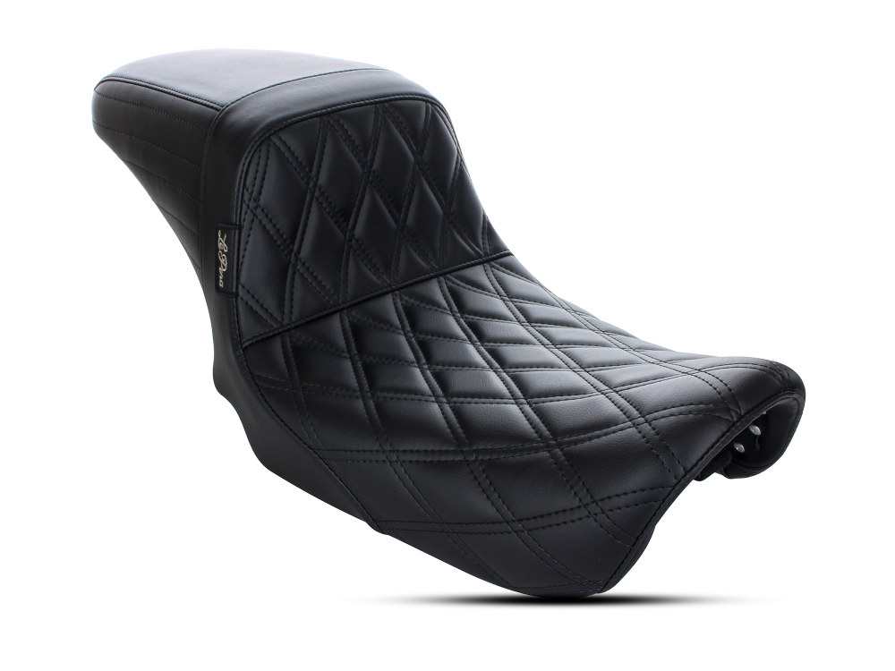 Kickflip Dual Seat with Black Double Diamond Stitch. Fits Dyna 2006-2017.