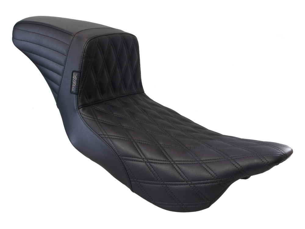 Kickflip Daddy Long Legs Dual Seat with Black Double Diamond Stitch. Fits Touring 2008-2023