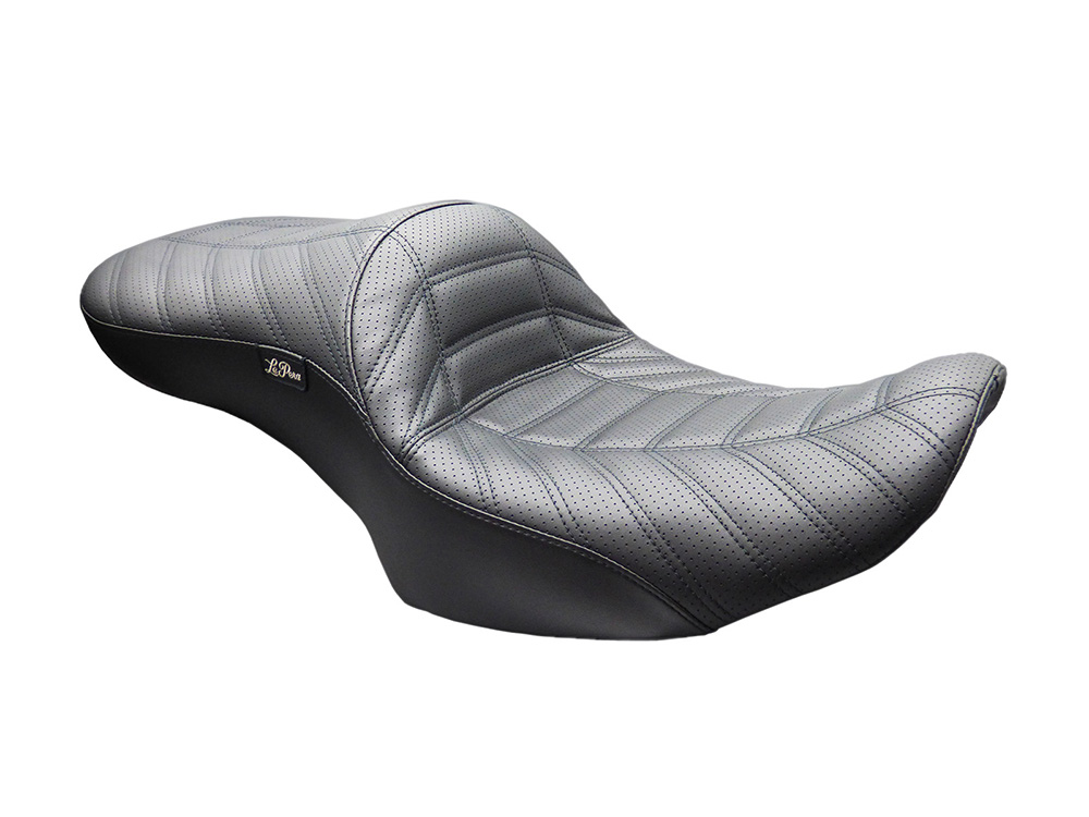 LEPERA SEATS Maverick Indy Dual Seat - Double Track Pleat. Fits CVO Touring 2023up, Street Glide & Road Glide 2024up, Touring 2025up