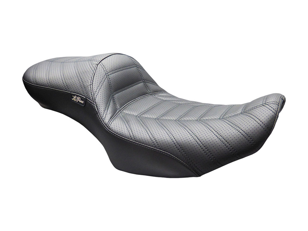 LEPERA SEATS Maverick Indy Daddy Long Legs Dual Seat - Extended Reach Double Track Pleat. Fits CVO Touring 2023up, Street Glide & Road Glide 2024up, Touring 2025up.