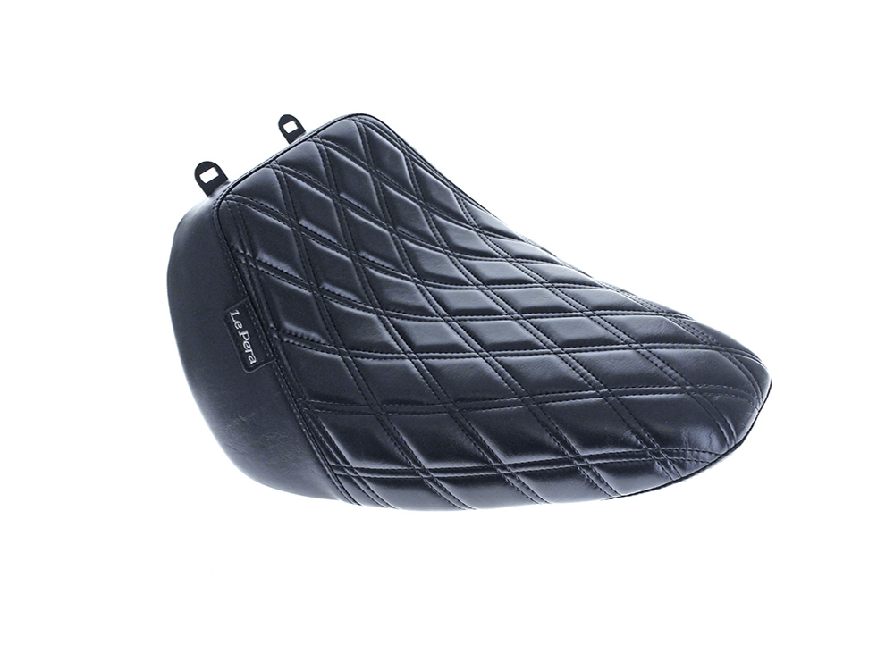 LEPERA SEATS Bare Bones Solo Seat with Black Double Diamond Stitch. Fits Fatboy 2018up & Breakout 2023up