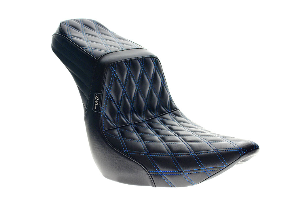 TailWhip Dual Seat with Blue Diamond Stitch. Fits Sport Glide & Low Rider 2018up & Low Rider S 2020up.