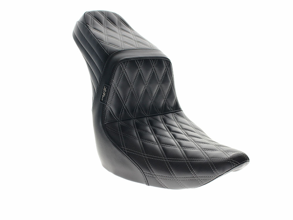 TailWhip Dual Seat with Gun Metal Grey Diamond Stitch. Fits Sport Glide & Low Rider 2018up & Low Rider S 2020up.